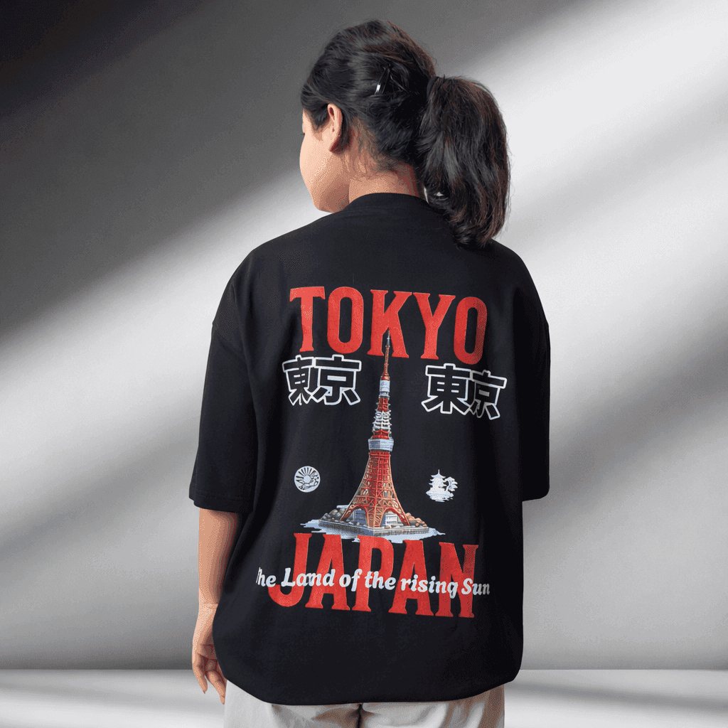 Tokyo City tee, back print, second model