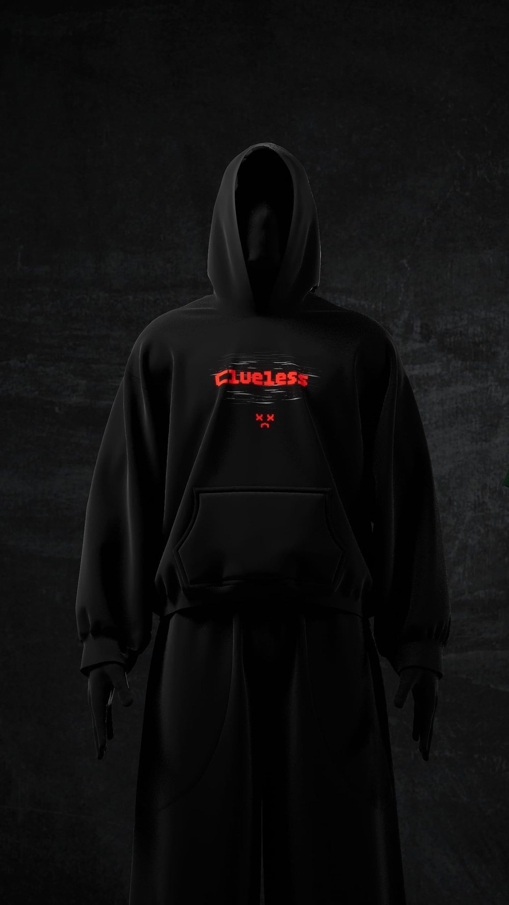 Error 404 oversized hoodie in black
