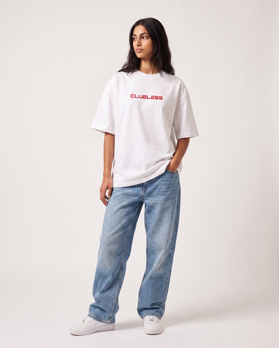 GT3 Stuttgart oversized tee in white, Porsche 911 back print, view 7