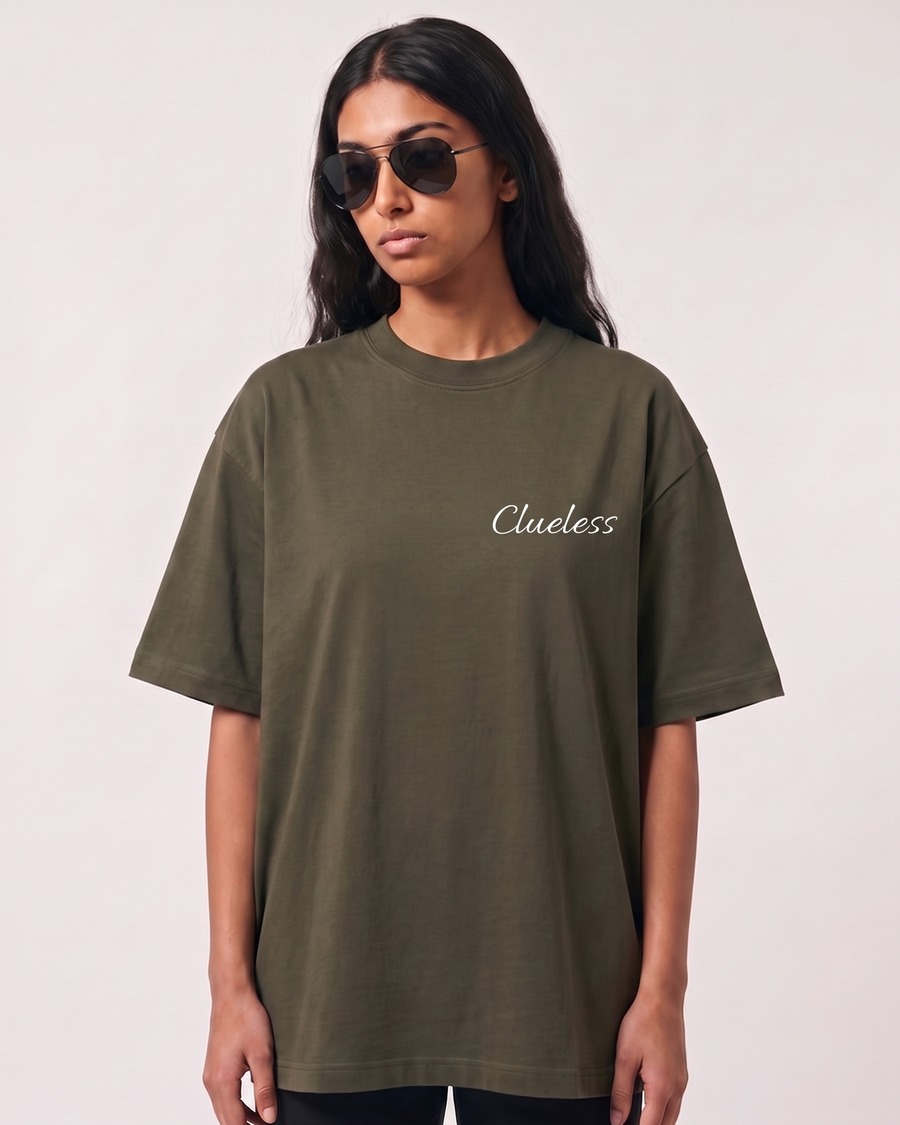 London Big Bell oversized tee in olive, Big Ben back print, view 2