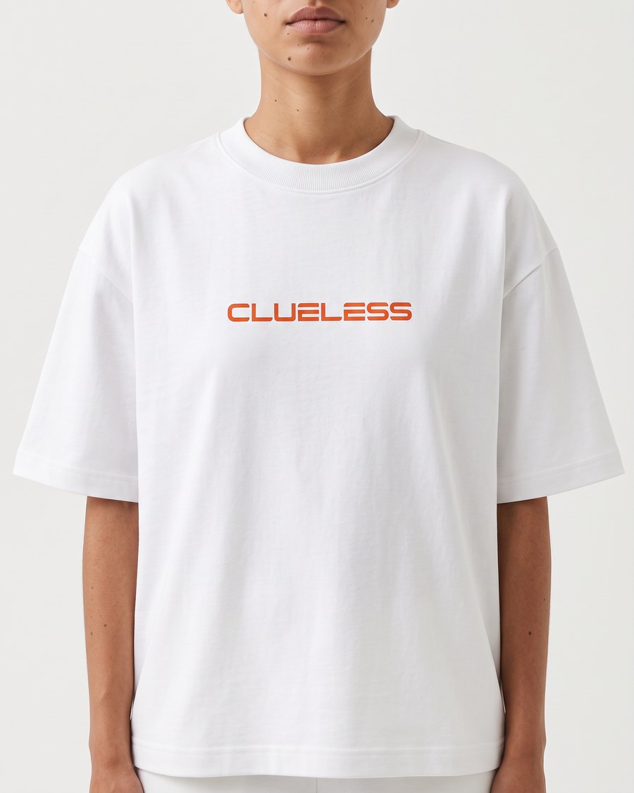 McLaren Gridline oversized tee in white, McLaren back print, view 1