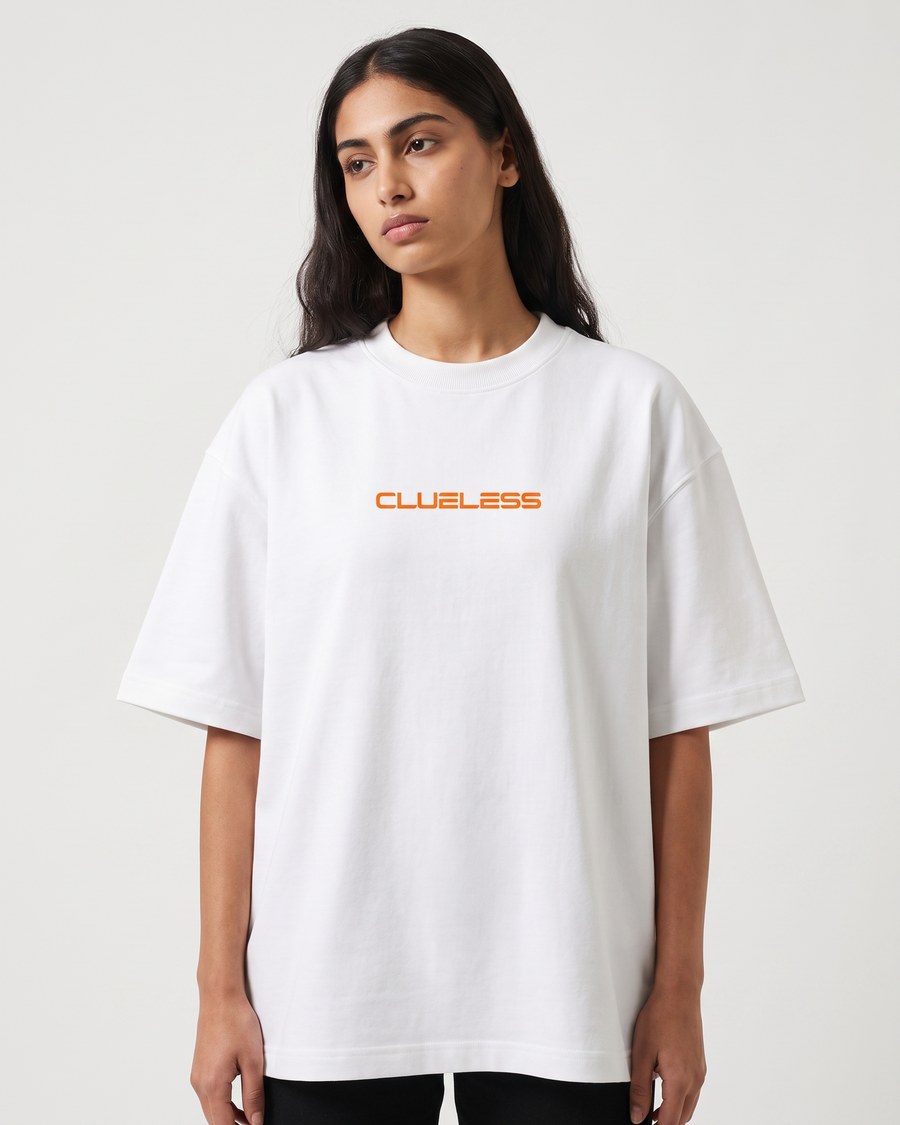 McLaren Gridline oversized tee in white, McLaren back print, view 2
