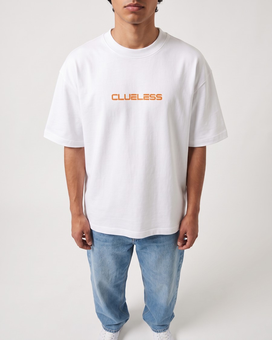 McLaren Gridline oversized tee in white, McLaren back print, view 5