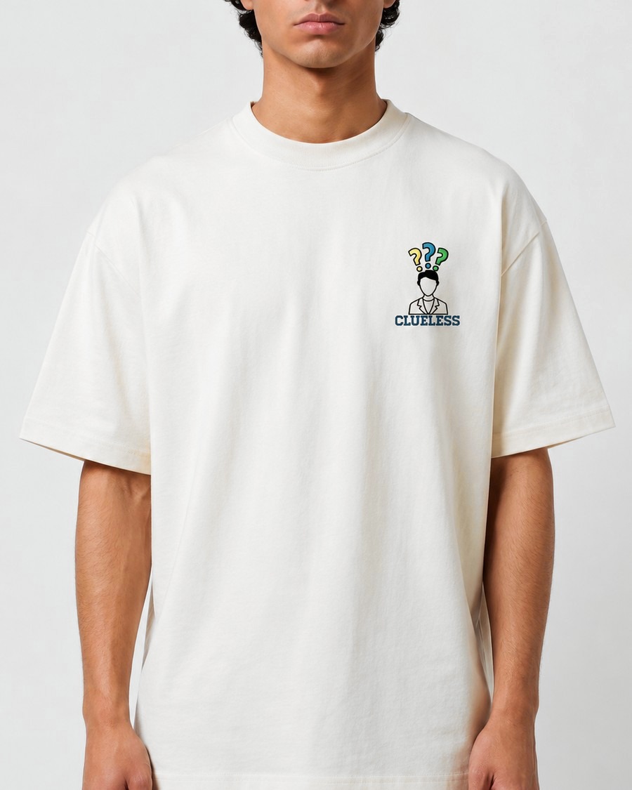 Miami Coastline oversized tee in white, Surfside Beach back print, view 1