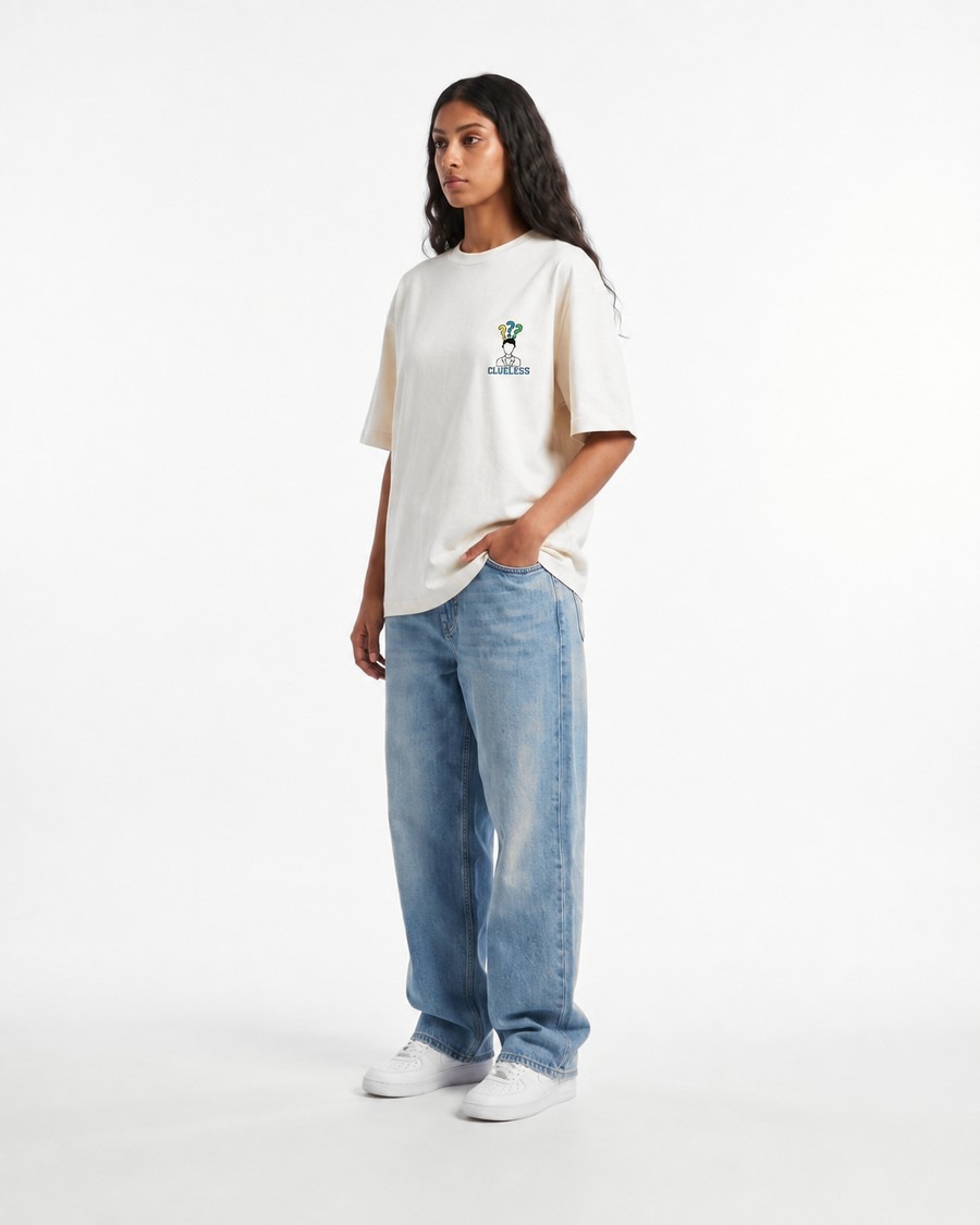 Paris Patisserie oversized tee in white, Paris back print, view 3