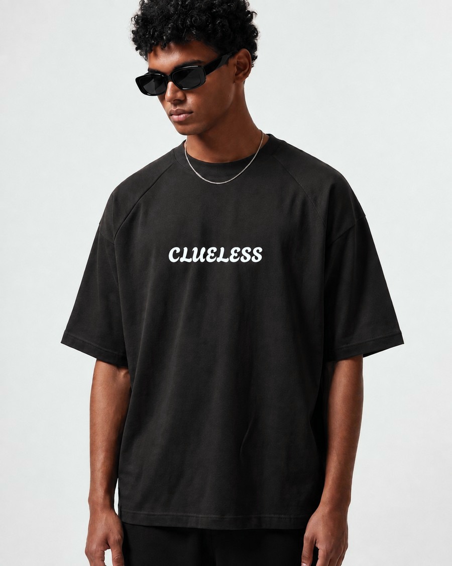 Tokyo City oversized tee in black, Tokyo Japan back print, view 2