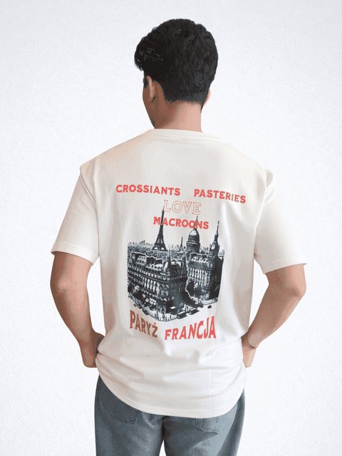 Clueless tee worn, Paris print